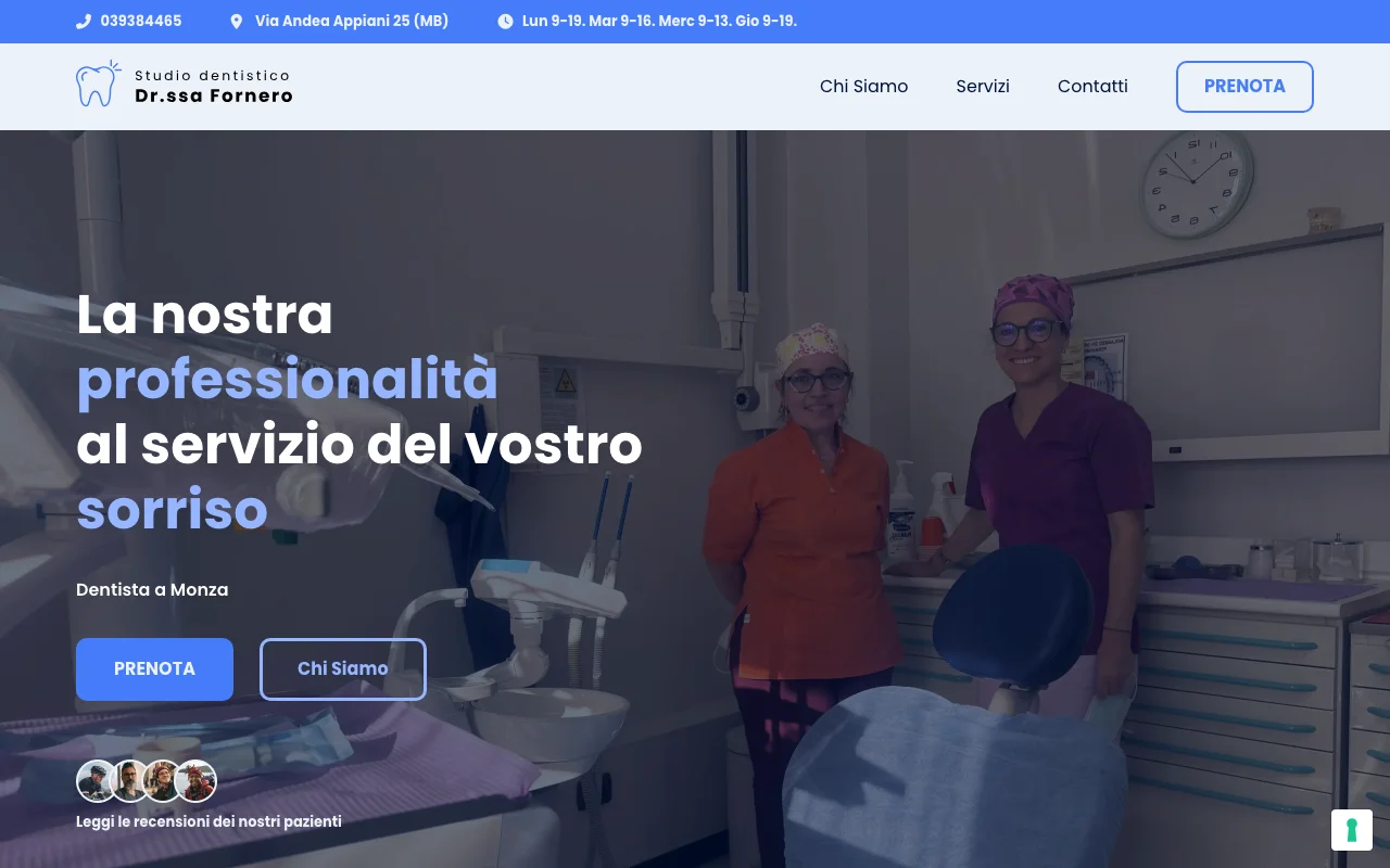 Sito Web Live Studio Dentistico Fornero